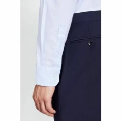 Moss Bros Moss Tailored Fit Sky Single Cuff Dobby Shirt -Moss Bros shop unnamed file 339
