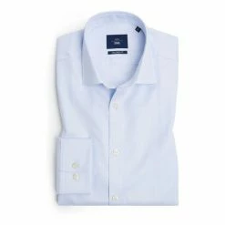 Moss Bros Moss Tailored Fit Sky Single Cuff Dobby Shirt -Moss Bros shop unnamed file 340