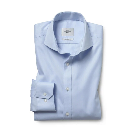 Moss Bros Moss Tailored Fit Skytwill Zero Iron Shirt 4 Moss Bros Moss Tailored Fit Skytwill Zero Iron Shirt - Image 4
