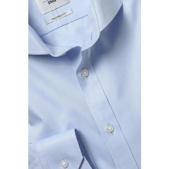 Moss Bros Moss Tailored Fit Skytwill Zero Iron Shirt 5 Moss Bros Moss Tailored Fit Skytwill Zero Iron Shirt - Image 5