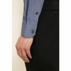 Moss Bros Moss Blue Slim Fit French Navy Stretch Shirt 7 Moss Bros Moss Blue Slim Fit French Navy Stretch Shirt -Moss Bros shop unnamed file 355