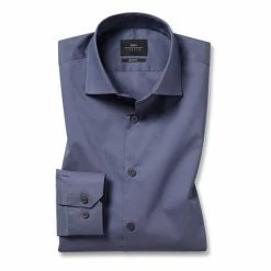 Moss Bros Moss Blue Slim Fit French Navy Stretch Shirt 9 Moss Bros Moss Blue Slim Fit French Navy Stretch Shirt -Moss Bros shop unnamed file 357