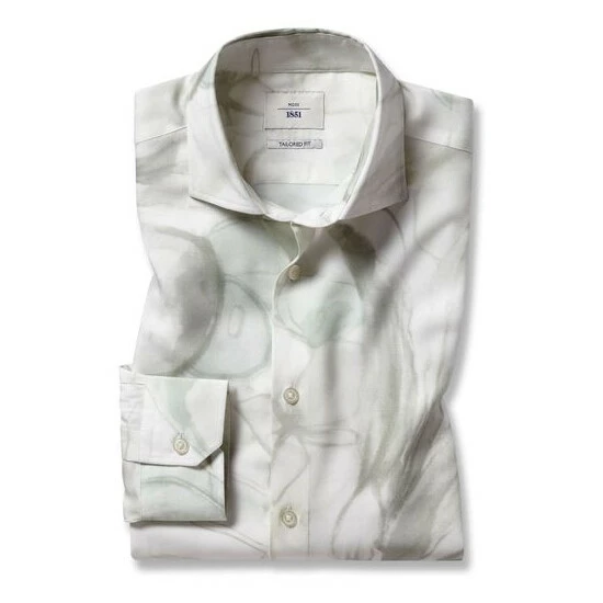 unnamed-file-359.jpg Moss Bros Moss Tailored Fit Sage Green Floral Shirt -Moss Bros shop unnamed file 359