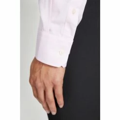 Moss Bros Pink Tailored Fit Non-Iron Shirt -Moss Bros shop unnamed file 380