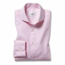 Moss Bros Pink Tailored Fit Non-Iron Shirt -Moss Bros shop unnamed file 381