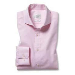 Moss Bros Pink Tailored Fit Non-Iron Shirt -Moss Bros shop unnamed file 382