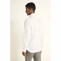 Alternative view of Moss Bros Moss Slim Fit Ecru Brushed Shirt