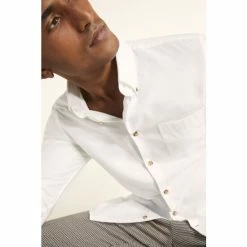 Moss Bros Moss Slim Fit Ecru Brushed Shirt 8 Moss Bros Moss Slim Fit Ecru Brushed Shirt -Moss Bros shop unnamed file 413