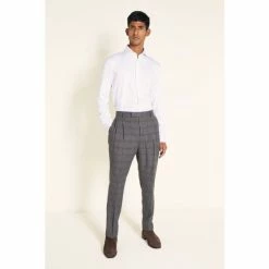 Alternative view of Moss Bros Moss White Tailored Fit Jersey Shirt