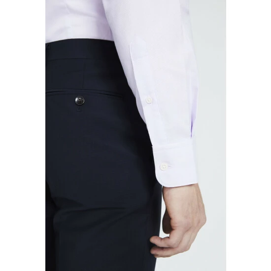 Moss Bros Tailored Fit Lilac Purple Oxford Shirt 3 Moss Bros Tailored Fit Lilac Purple Oxford Shirt - Image 3
