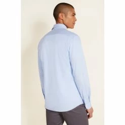 Alternative view of Moss Bros Moss Sky Blue Jersey Tailored Fit Shirt
