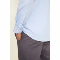Moss Bros Moss Sky Blue Jersey Tailored Fit Shirt 7 Moss Bros Moss Sky Blue Jersey Tailored Fit Shirt -Moss Bros shop unnamed file 445