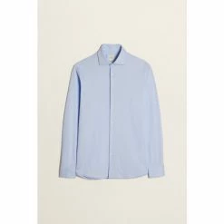 Moss Bros Moss Sky Blue Jersey Tailored Fit Shirt 8 Moss Bros Moss Sky Blue Jersey Tailored Fit Shirt -Moss Bros shop unnamed file 446