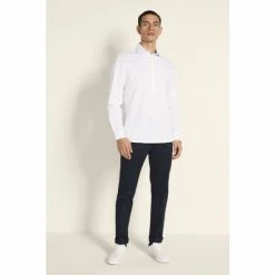 Moss Bros Moss White Knit Popover Tailored Fit Shirt 9 Moss Bros Moss White Knit Popover Tailored Fit Shirt -Moss Bros shop unnamed file 457