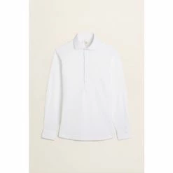 Moss Bros Moss White Knit Popover Tailored Fit Shirt 10 Moss Bros Moss White Knit Popover Tailored Fit Shirt -Moss Bros shop unnamed file 458