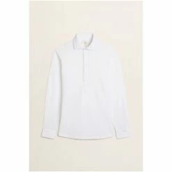 Moss Bros Moss White Knit Popover Tailored Fit Shirt 11 Moss Bros Moss White Knit Popover Tailored Fit Shirt -Moss Bros shop unnamed file 459