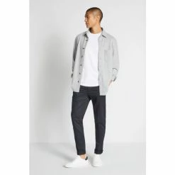Alternative view of Moss Bros Moss Light Grey Shacket