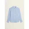 Moss Bros Moss Blue Tailored Fit Sky Grandad Collar Shirt