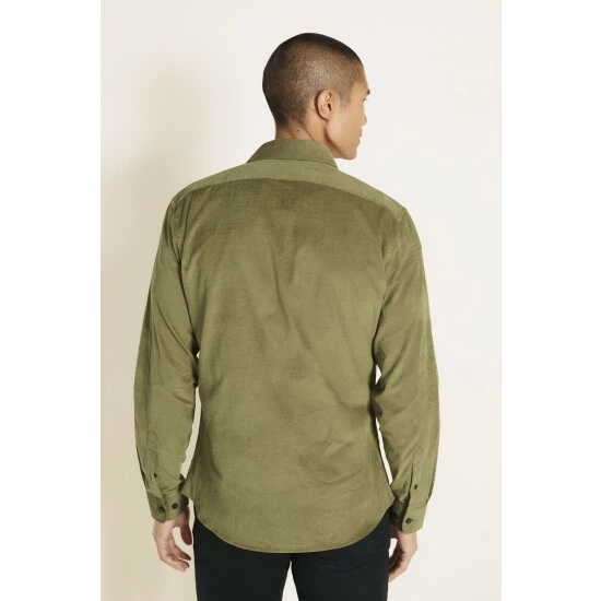 unnamed-file-517.jpg Moss Bros Moss Slim Fit Khaki Cord Shirt -Moss Bros shop unnamed file 517