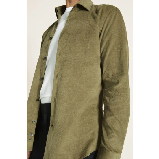 unnamed-file-519.jpg Moss Bros Moss Slim Fit Khaki Cord Shirt -Moss Bros shop unnamed file 519