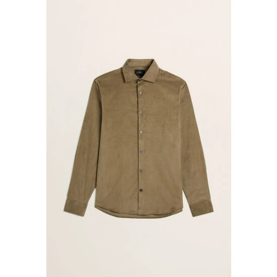 unnamed-file-520.jpg Moss Bros Moss Slim Fit Khaki Cord Shirt -Moss Bros shop unnamed file 520