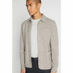Moss Bros Moss Oatmeal Shacket