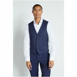 Moss Bros Moss London Ink Blue Skinny Fit Suit: Waistcoat 7 Moss Bros Moss London Ink Blue Skinny Fit Suit: Waistcoat -Moss Bros shop unnamed file 556
