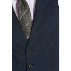 Moss Bros Moss Blue Tailored Fit Ink Stretch Suit: Waistcoat -Moss Bros shop unnamed file 561