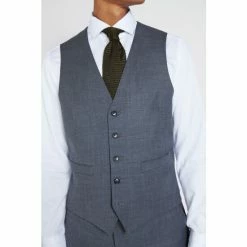 Moss Bros Moss Tailored Fit Grey Twill Suit: Waistcoat 7 Moss Bros Moss Tailored Fit Grey Twill Suit: Waistcoat -Moss Bros shop unnamed file 592