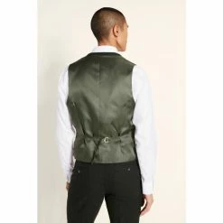 Alternative view of Moss Bros Moss Slim Fit Khaki Green Donegal Suit: Waistcoat
