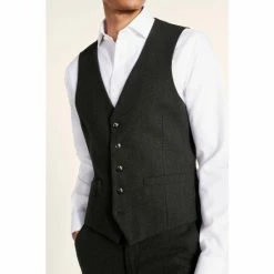 Moss Bros Moss Slim Fit Khaki Green Donegal Suit: Waistcoat 6 Moss Bros Moss Slim Fit Khaki Green Donegal Suit: Waistcoat -Moss Bros shop unnamed file 613