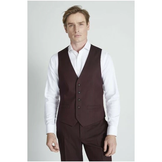 unnamed-file-618.jpg Moss Bros Tailored Fit Fig Flannel Suit: Waistcoat -Moss Bros shop unnamed file 618