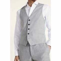 Moss Bros Moss Slim Fit Grey Stretch Suit: Waistcoat 6 Moss Bros Moss Slim Fit Grey Stretch Suit: Waistcoat -Moss Bros shop unnamed file 637