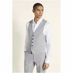 Moss Bros Moss Slim Fit Grey Stretch Suit: Waistcoat 7 Moss Bros Moss Slim Fit Grey Stretch Suit: Waistcoat -Moss Bros shop unnamed file 638