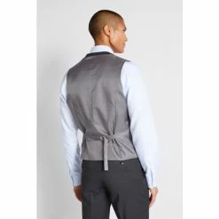 Moss Bros Moss Skinny Fit Charcoal Stretch Suit: Waistcoat -Moss Bros shop unnamed file 668
