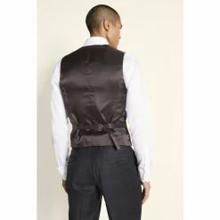 Alternative view of Moss Bros Moss Performance Tailored Fit Grey Check Suit: Waistcoat