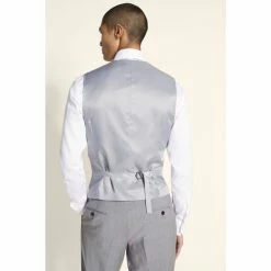 Alternative view of Moss Bros Moss Performance Tailored Fit Light Grey Suit: Waistcoat