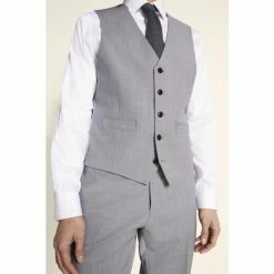 Moss Bros Moss Performance Tailored Fit Light Grey Suit: Waistcoat 6 Moss Bros Moss Performance Tailored Fit Light Grey Suit: Waistcoat -Moss Bros shop unnamed file 689