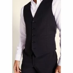 Moss Bros Moss Performance Charcoal Grey Tailored Fit Suit: Waistcoat -Moss Bros shop unnamed file 712