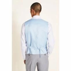 Alternative view of Moss Bros Moss Grey Stretch Suit: Waistcoat