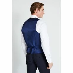 Alternative view of Moss Bros Moss Ink Slim Fit Eco Check Waistcoat