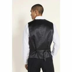 Moss Bros Moss Performance Tailored Fit Black Suit: Waistcoat -Moss Bros shop unnamed file 758