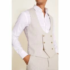 Moss Bros Moss Slim Fit Beige Brown Waistcoat 6 Moss Bros Moss Slim Fit Beige Brown Waistcoat -Moss Bros shop unnamed file 763