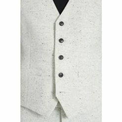 Moss Bros Slim Fit Grey Donegal Suit: Waistcoat -Moss Bros shop unnamed file 775