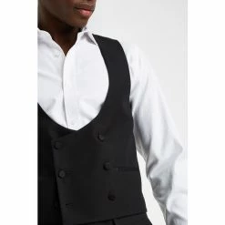 Alternative view of Moss Bros Moss Slim Fit Black Dress Waistcoat
