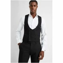 Moss Bros Moss Slim Fit Black Dress Waistcoat 5 Moss Bros Moss Slim Fit Black Dress Waistcoat -Moss Bros shop unnamed file 779
