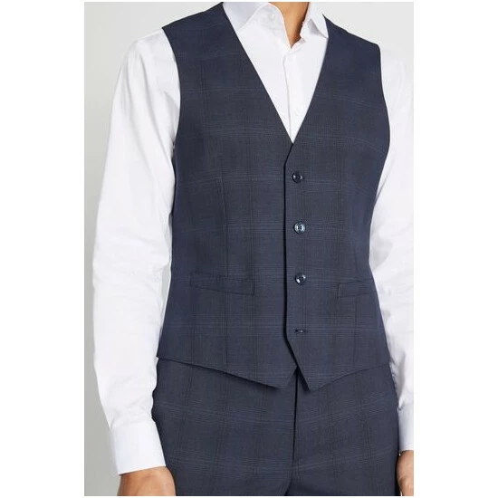 unnamed-file-795.jpg Moss Bros Blue Slim Fit Check Waistcoat -Moss Bros shop unnamed file 795