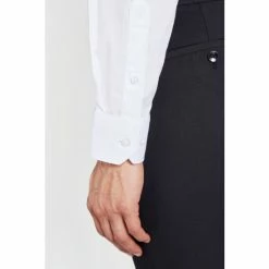 Moss Bros Moss Skinny Fit White Single Cuff Easy Care Shirt -Moss Bros shop unnamed file 80