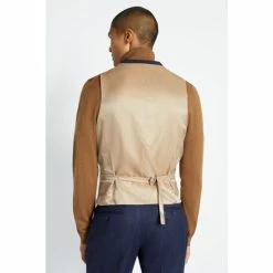 Alternative view of Moss Bros Moss X Barberis Tailored Fit Blue Suit: Waistcoat