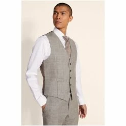 Moss Bros Moss Nude Tailored Fit Suit: Waistcoat -Moss Bros shop unnamed file 824